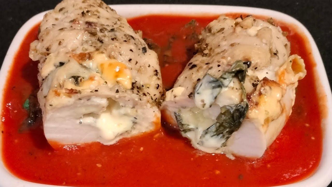 Baked Chicken Involtini with Basil YouTube