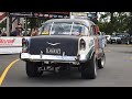 Gasser &#39;56 Belair doing Wheelstands non-stop! STRANGE MAGIC