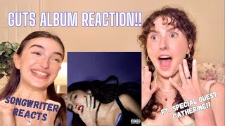 SONGWRITER REACTS TO GUTS BY OLIVIA RODRIGO!! | Album of the Year?!?