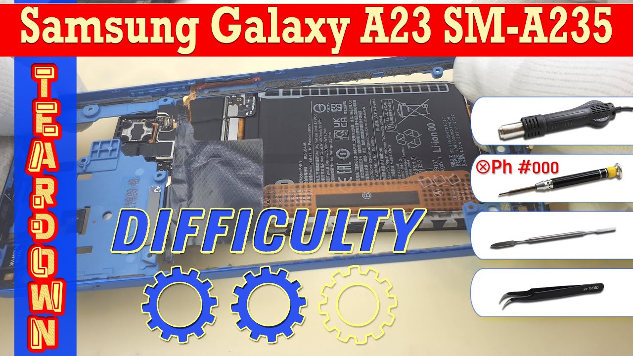 Samsung Galaxy A23 SM-A235 📱 Teardown Take apart Tutorial - YouTube