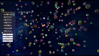 Relaxing Gravity Simulation - A star with 250 planets