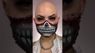 Skull SFX makeup tutorial!! Halloween makeup idea!!