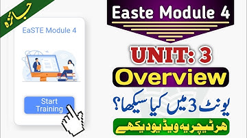 Easte Module 4 Unit 3 Review | Overview of Unit 3 For Every Primary School Teacher