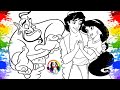 Pintura Desenho de Filme da Disney Jasmine Aladdin | Vídeos Educativos para Crianças