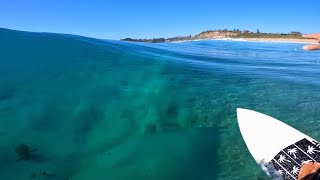 SURFING PERFECT BLUE WAVES! (RAW POV)