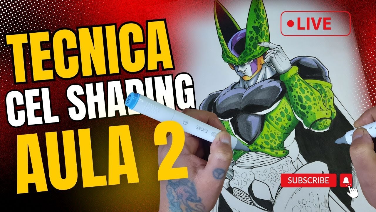 🎨 Desenho do Cell usando Marcadores com Técnica de Cel Shading 🖍️ - YouTube