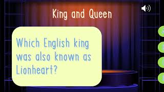 KINGS and QUEENS | History Quiz screenshot 1