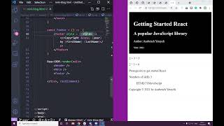 03 -  Functional Components, Props, mapping list and key, file structure, create react app