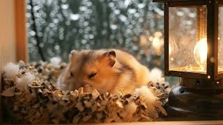 10 HOURS Hamster Sleeping in Nest Gentle Rain & Breathing ASMR for Deep Sleep and Comfort screenshot 5
