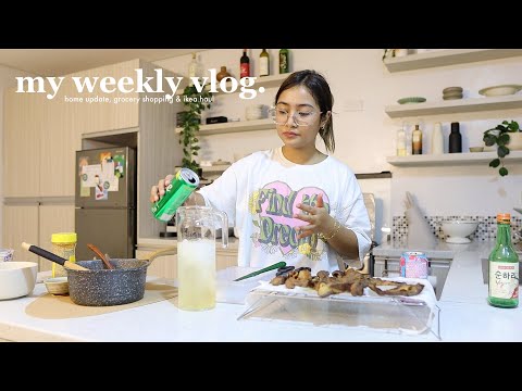 VLOG • Late Night Grocery, Ikea Haul & Installing Home Decors 🌞🤎 | Ry Velaso