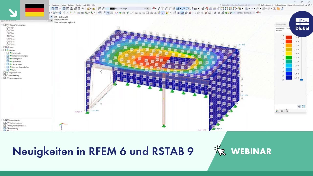 Webinar | Neuigkeiten in RFEM 6 und RSTAB 9 - YouTube