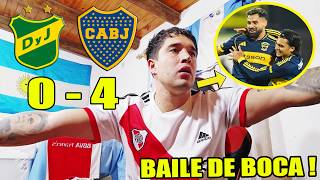 DEFENSA Y JUSTICIA 0 VS BOCA 4 😡 REACCION DE UN HINCHA DE RIVER RE CALIENTE 😡 BAILE DE BOCA !