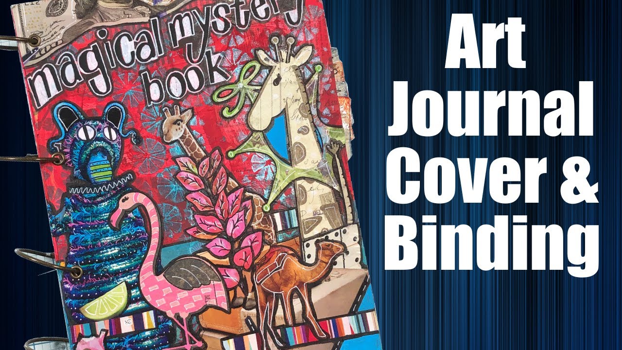 Color Block Magazine Collage Art Journal Cover and Binding