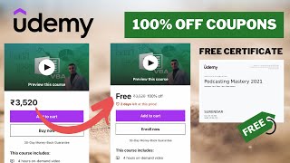 Udemy Free Courses With Free Certificate  Udemy Coupon Code 2022