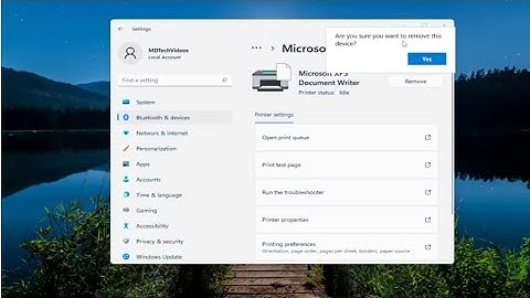 How to Remove Microsoft XPS Document Writer Printer in Windows 11/10 [Tutorial]