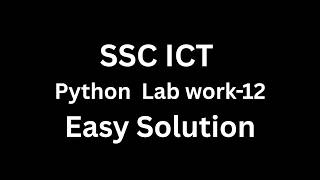 SSC ICT Chapter-06 | Python Programming | Lab Work-12 Solution | Pattern Program Easy Explanation