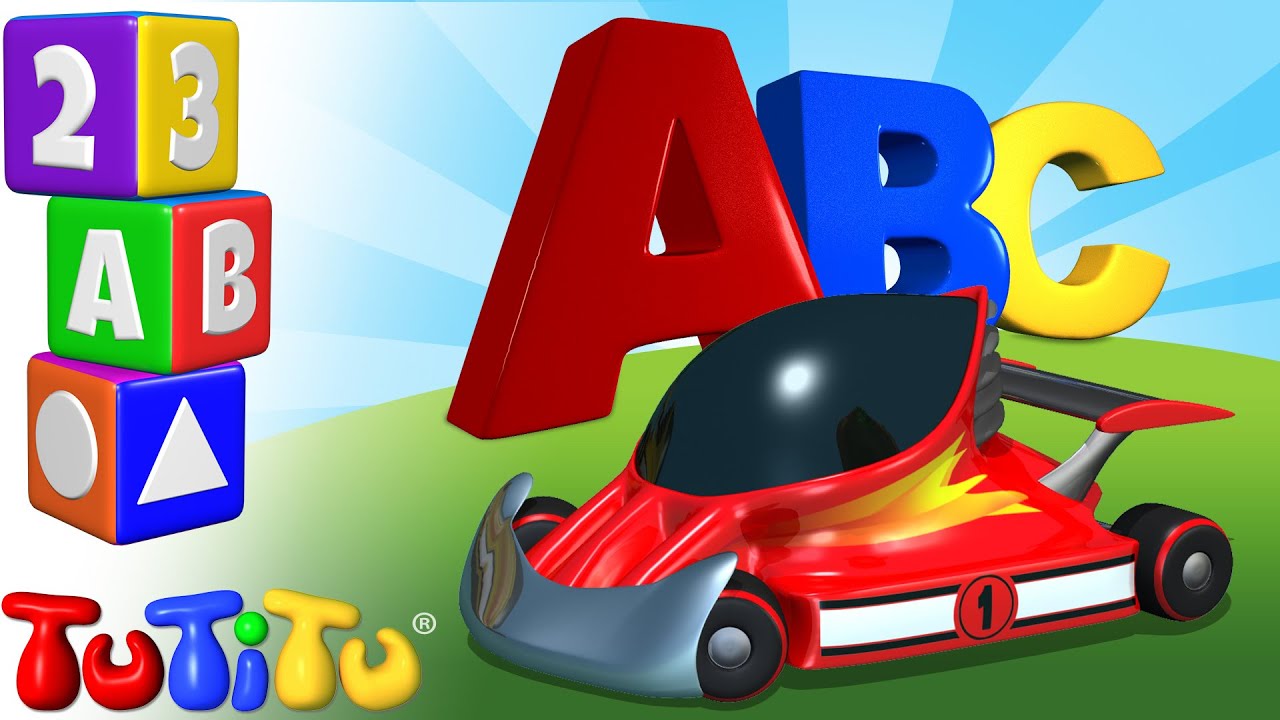 Tutitu Prescolastico Impara Linglese Per I Bambini Alfabeto In Inglese Abc Macchina Da Corsa