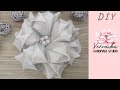 🌸Нарядный бант из атласной ленты 5 см МК🌸Bow flower of ribbon 5 cm DIY Tutorial🌸PAP flor de fita