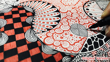 Zentangle Art | Step by Step Tutorial for Beginners | Zentangle Patterns | Original Version