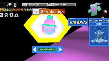 Bee Swarm Simulator: Comprando a Máscara de Goma!!!