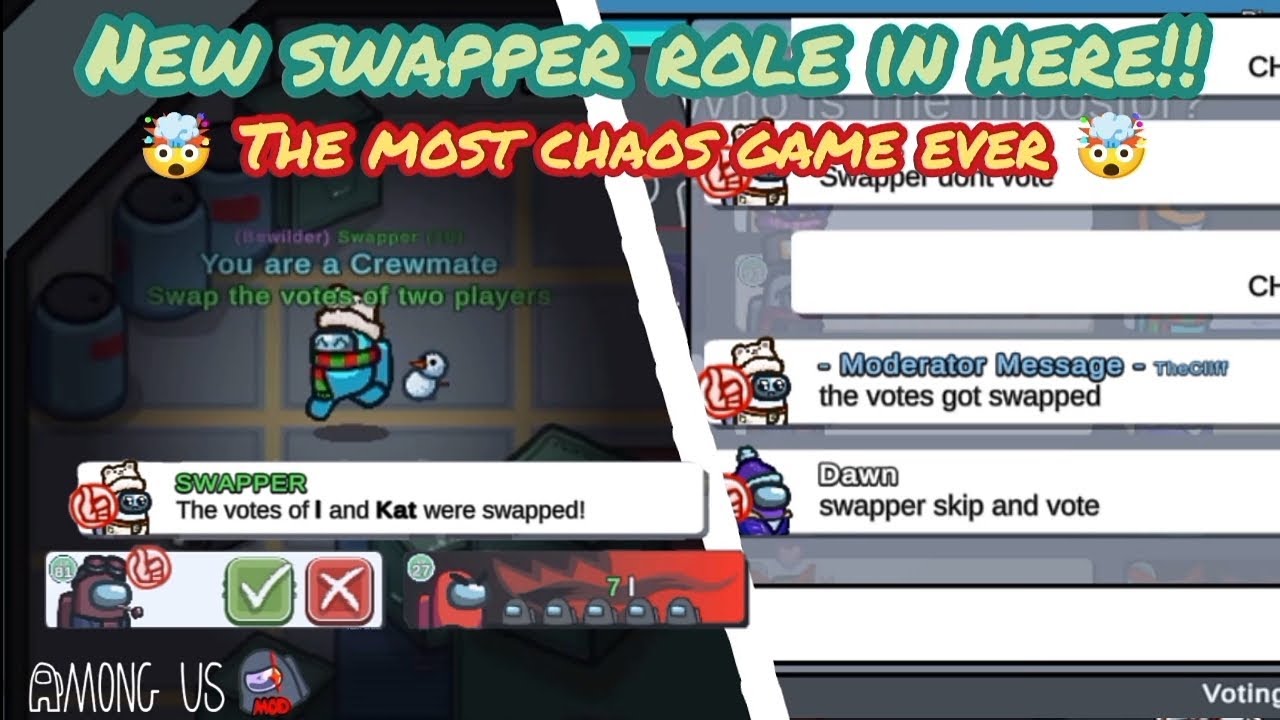 Making CHAOS as the *NEW* Swapper role in Among Us!! 🤩🔥 | TOHE modded 🌸 ...