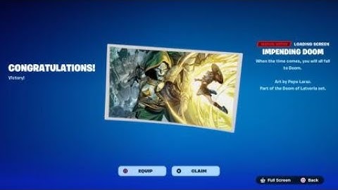 Fortnite Loading Screen:  IMPENDING DOOM