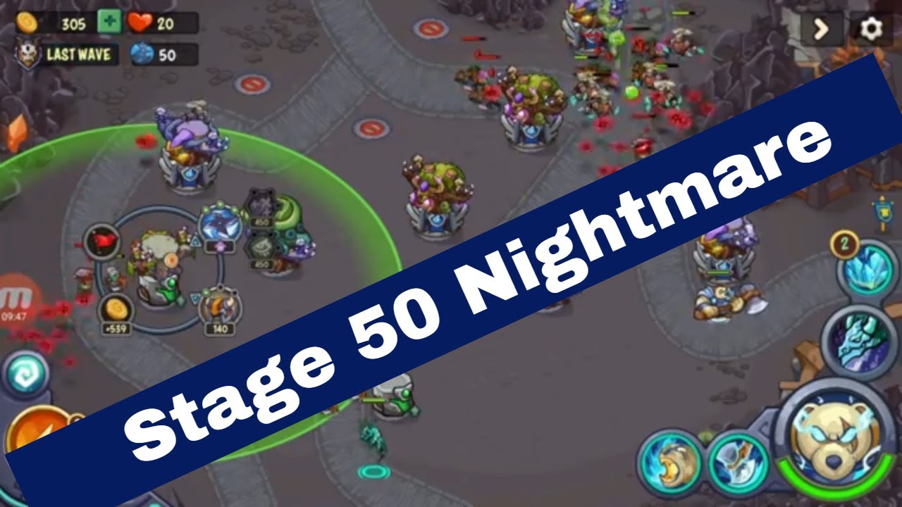 World 2 Stage 50 King of Defense TD Nightmare | King of Defense TD Level 50 | 3 Stars