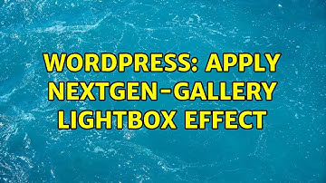 Wordpress: Apply nextgen-gallery lightbox effect