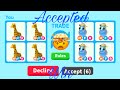 What People Trade For a Mega Neon Giraffe | +Giveaway | Roblox AdoptMe