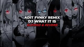 DJ WHAT IT IS BY ADIT FVNKY REMIX | (Slowed & Reverb) | VIRAL TIKTOK DIRGA YETE🔥