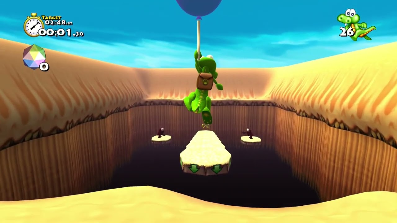 Croc Remastered (Switch) - World 5 Platinum Time Trials Levels 1-4 + Crystal Boss