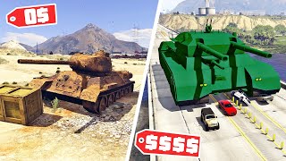 قراند 5 : دبابة 0 دولار ضد دبابة 530 مليون دولار | GTA V Cheap Tank vs Expensive Tank