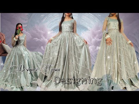 Wedding special Gown cutting and stitching/ trending dress cutting & stitching/ viral dress #designs