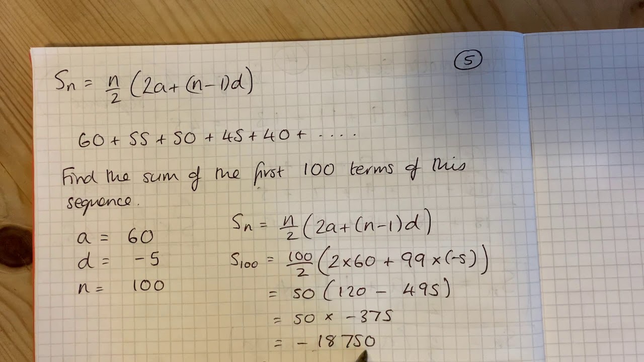 Arithmetic Sequences and Series - 5 of 5 - YouTube