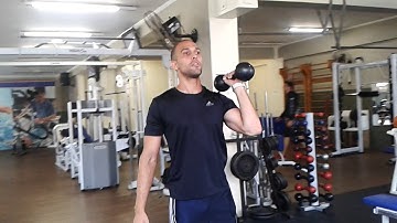 Desenvolvimento Halteres Frontal Unilateral em Pé