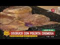 Receta de hoy: Osobuco con polenta cremosa y waffles de queso con huevos revueltos