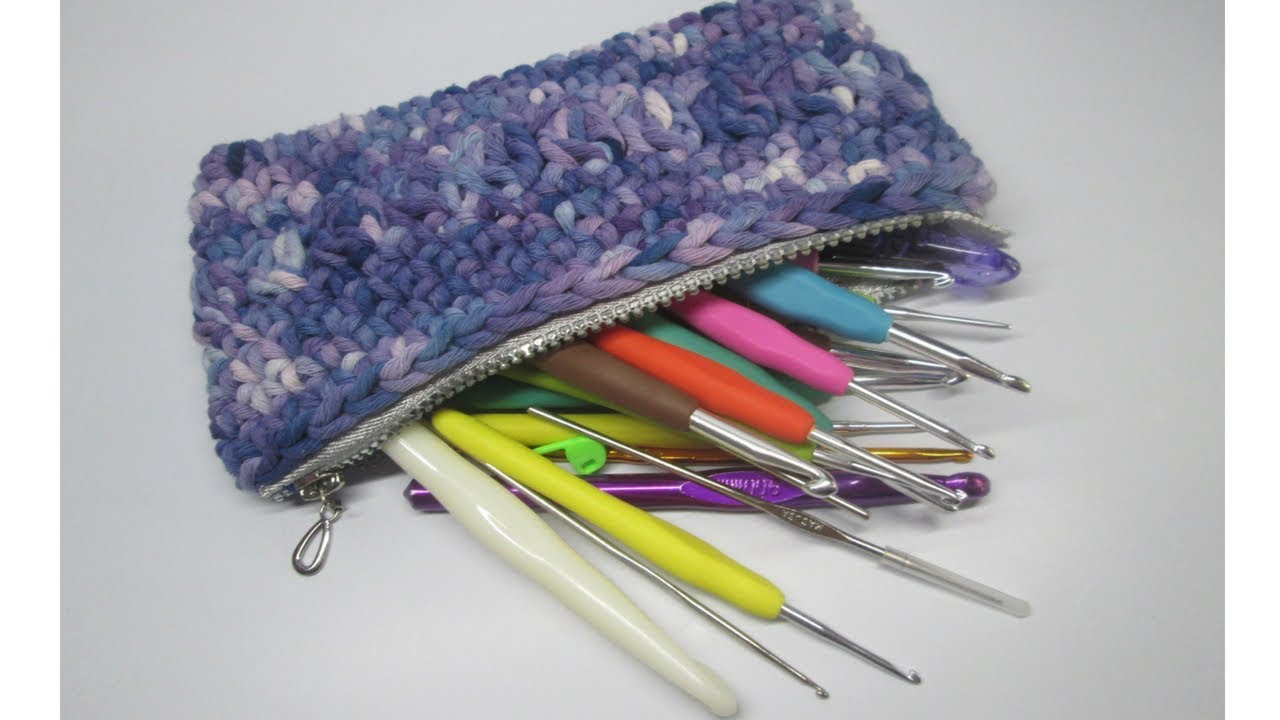 Cómo hacer ESTUCHE - CARTUCHERA a Crochet - PRINCIPIANTES tejidos del hueso
