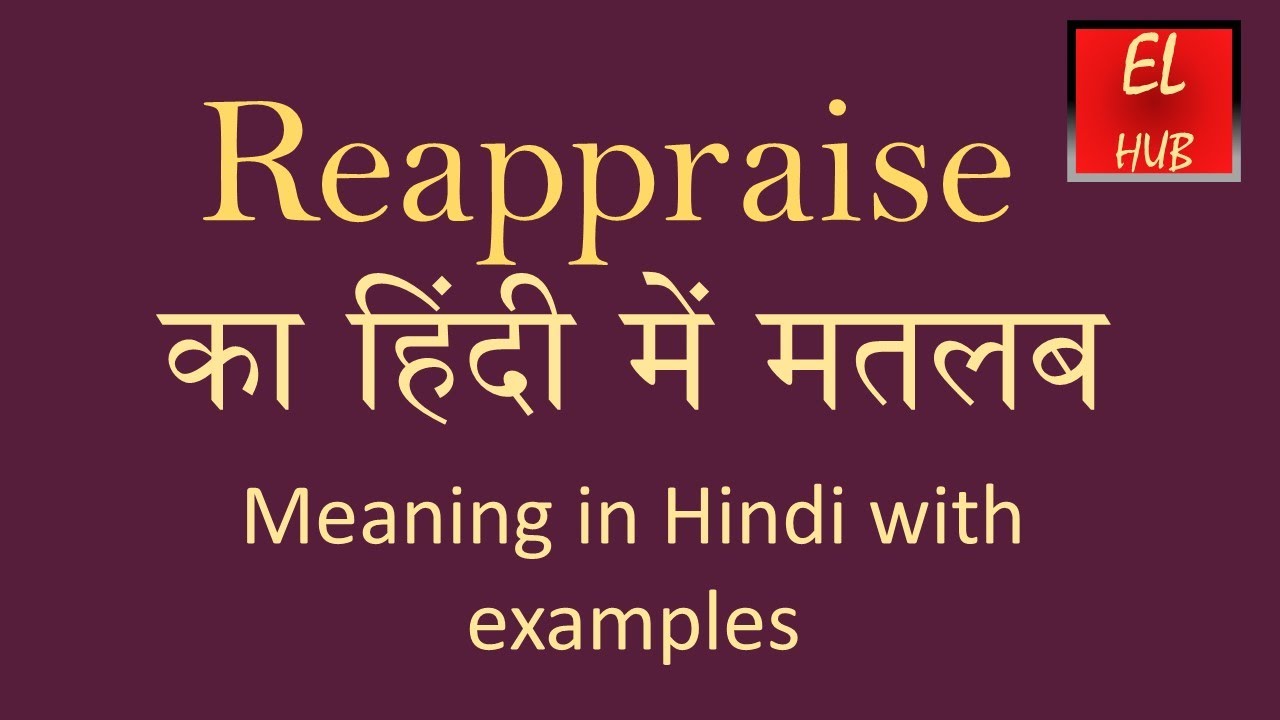 Reappraise meaning in Hindi