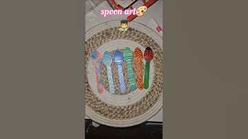 diy spoon art  🎨 waste material painting #shortsfeed #trending #craft #spoonpainting
