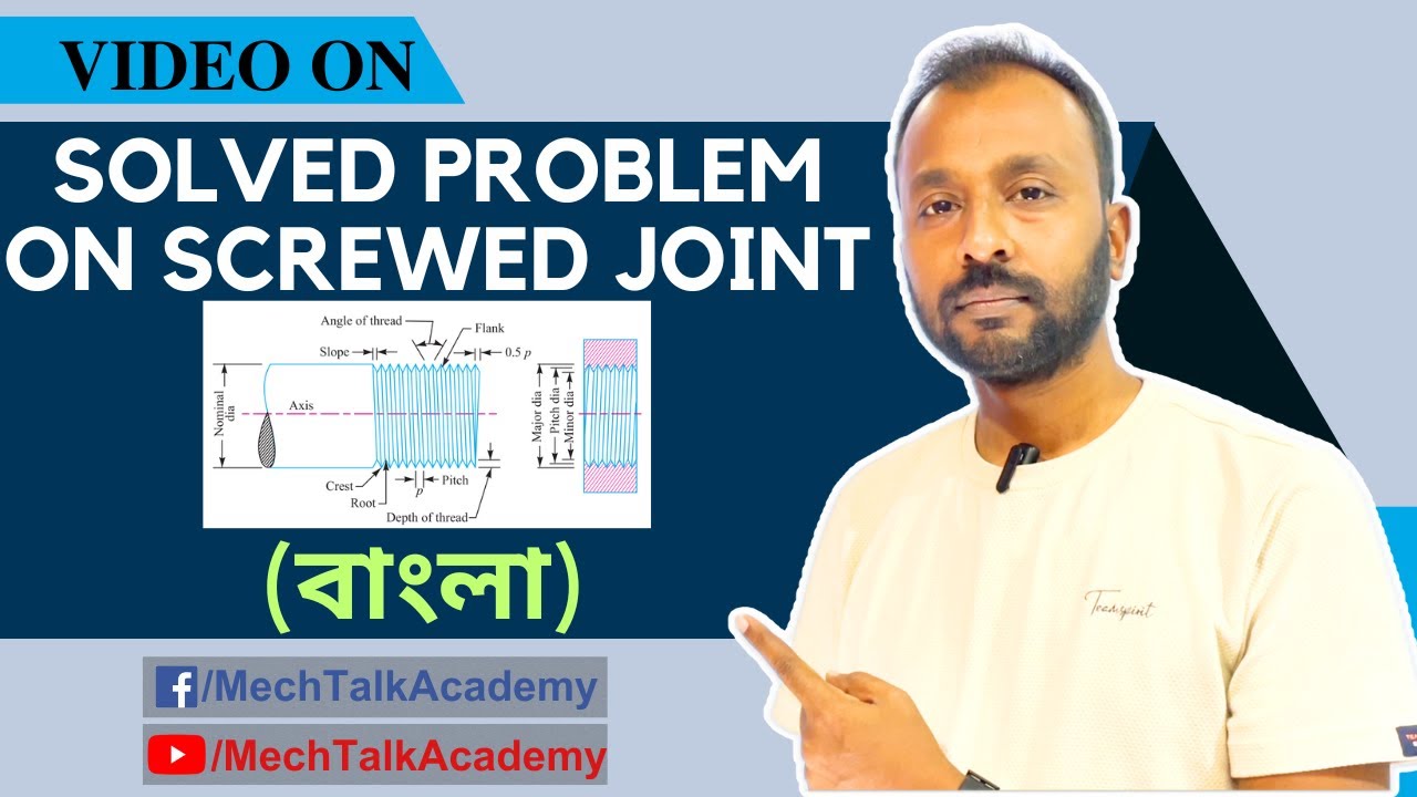 Screwed Joint Numerical Problem Solved | Design of Machine Elements ...
