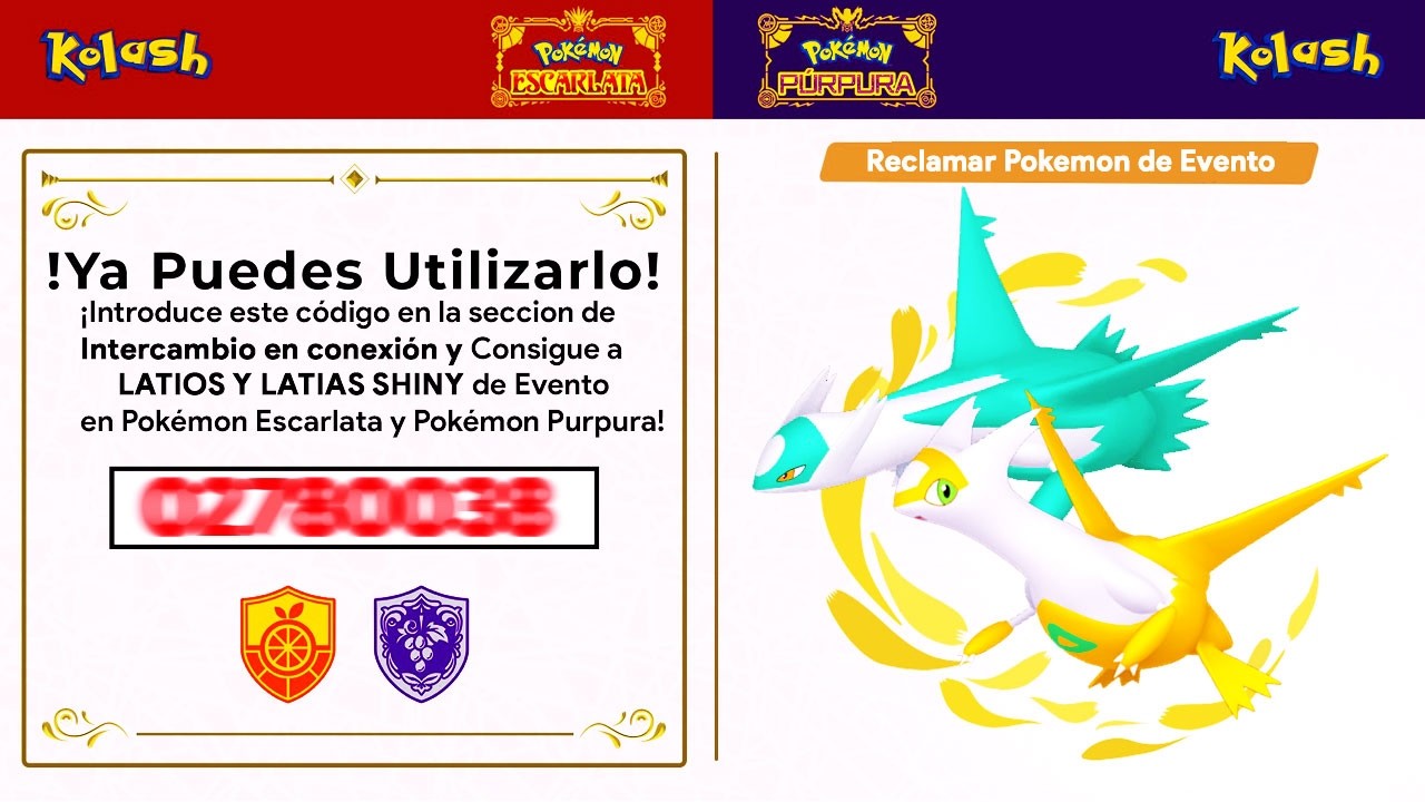 ✨ Shiny Latios & Latias Event Pokémon – GO Tour – For Pokémon Scarlet & Violet ✨