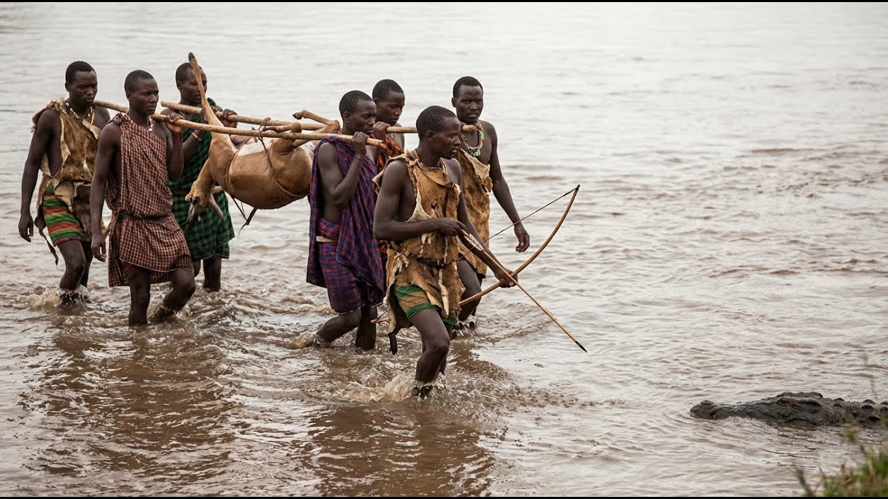 Crossing the Mara River: Deadly Hunt with the Hadzabe Tribe in Crocodile Territory
