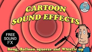 Free Animation Sounds SFX: Bong, Balloon squeeze and Whistle up  | Sound Masters 🎵