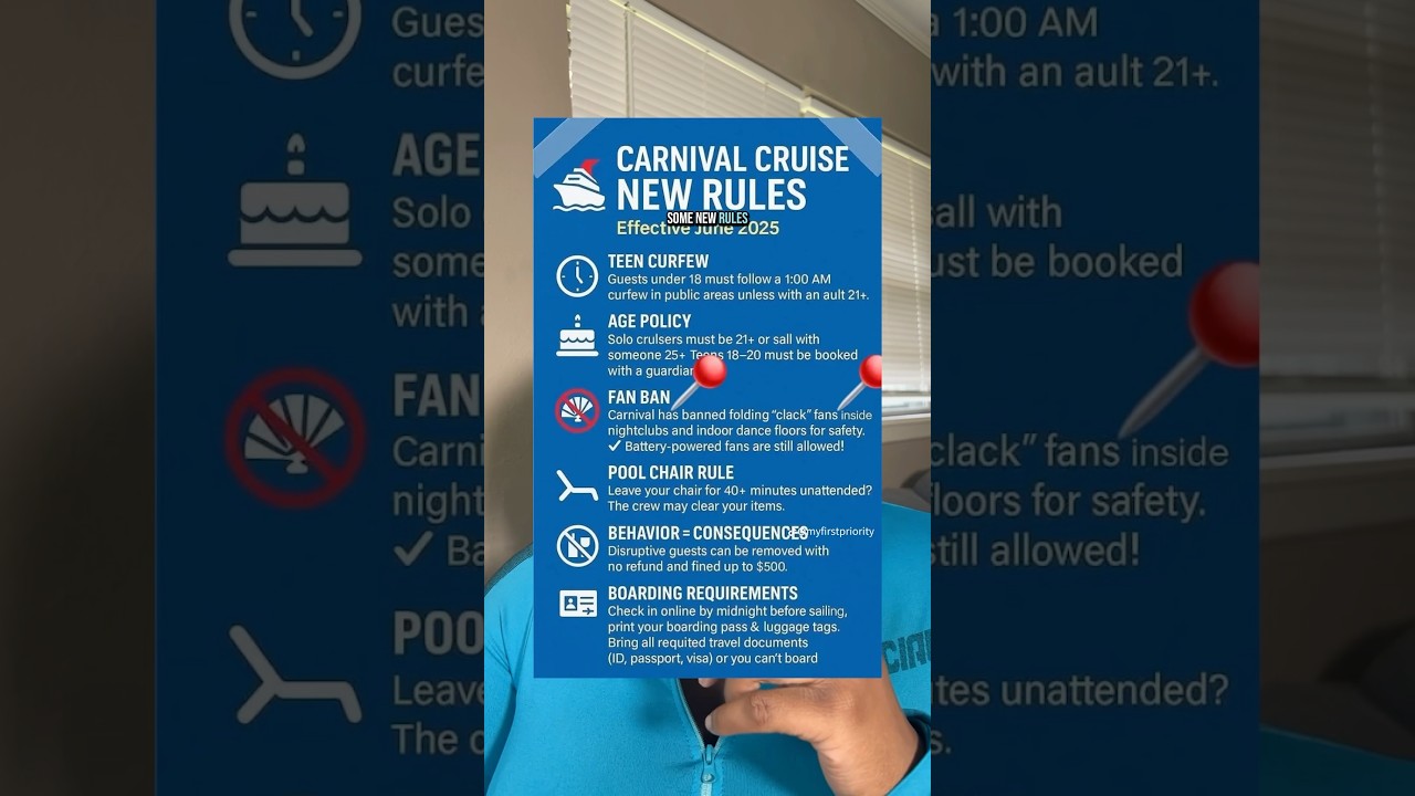 🛳️Новые правила и запреты для круизных лайнеров Carnival Cruise❌🪭