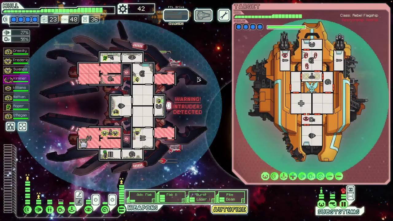 Moving in on the flagship,  FTL stream.