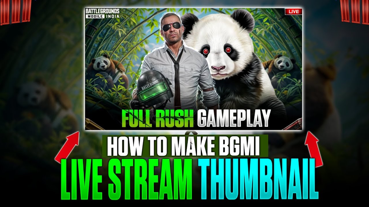 BGMI LIVE STREAM THUMBNAIL TUTORIAL HOW TO MAKE BGMI LIVE STREAM FULL ...