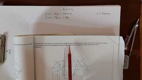Pentagon pyramid resting on slant triangular face