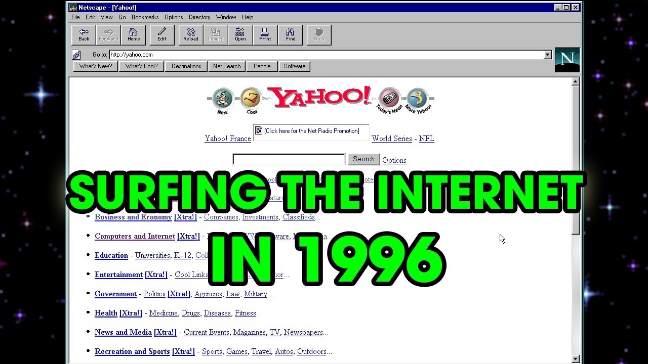The Internet As It Was In 1996 90 S Websites Youtube