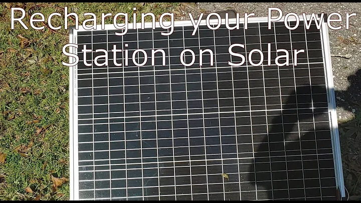 How to charge a power station from a solar panel.