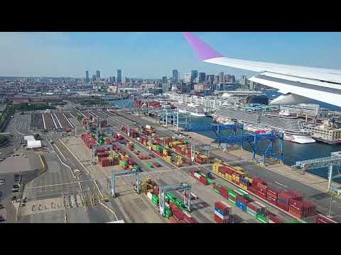 Landing at Boston's Logan airport 